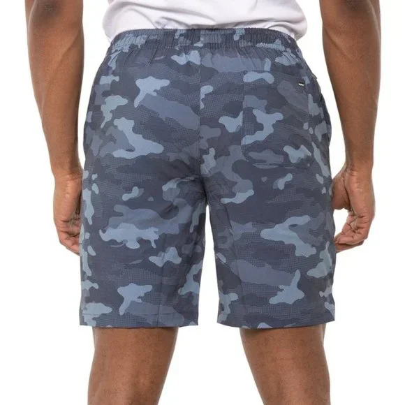 Hurley Men's Hybrid Lightweight Sport Volley Shorts Blue Camouflage Sizes M L XL - Picture 2 of 10
